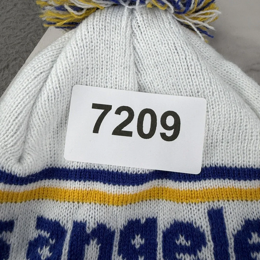 Los Angeles Rams Hat Beanie Pom Cuff Mens One Size Blue NFL Football New Era